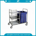 AG-SS010 Hospital patient room movable dressing SS linen trolley